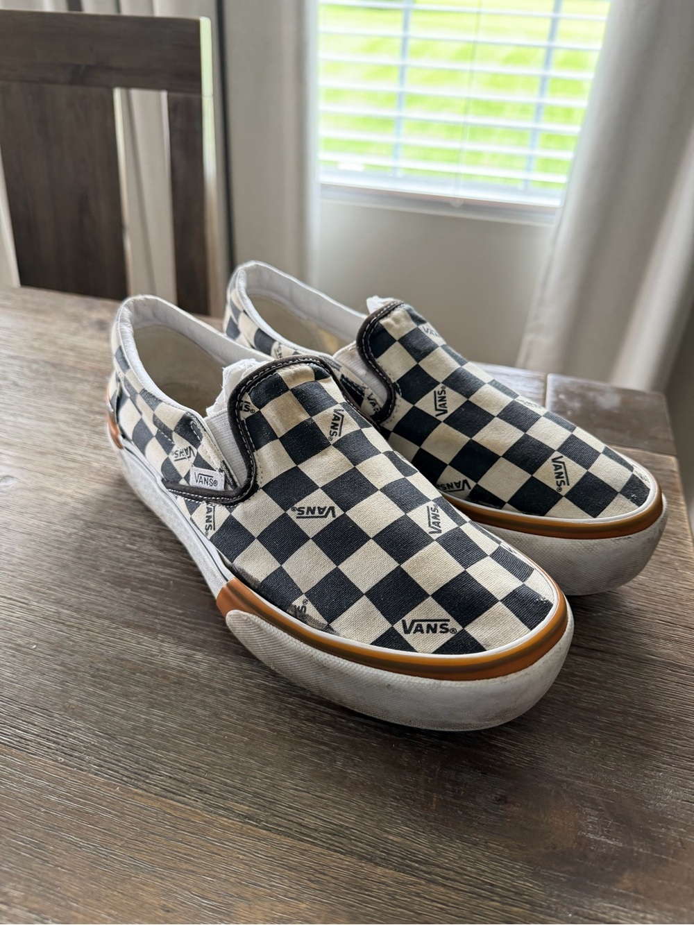 Checkered Stacked Vans w10/m8.5